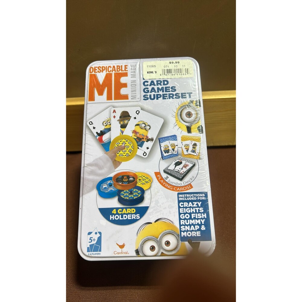 Despicable Me Playing Card Games Superset  Crazy 8s Go Fish Rummy and More NIB